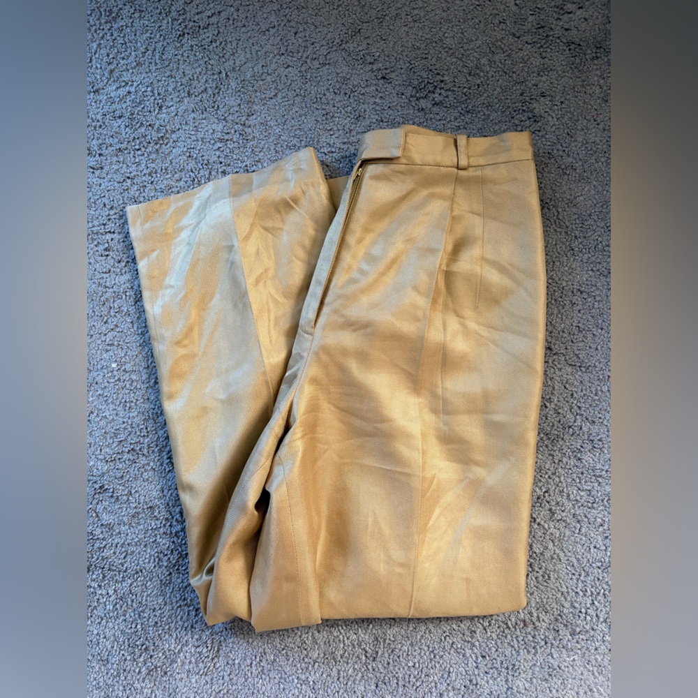 Talbots Gold Silk Pants - Picture 4 of 4